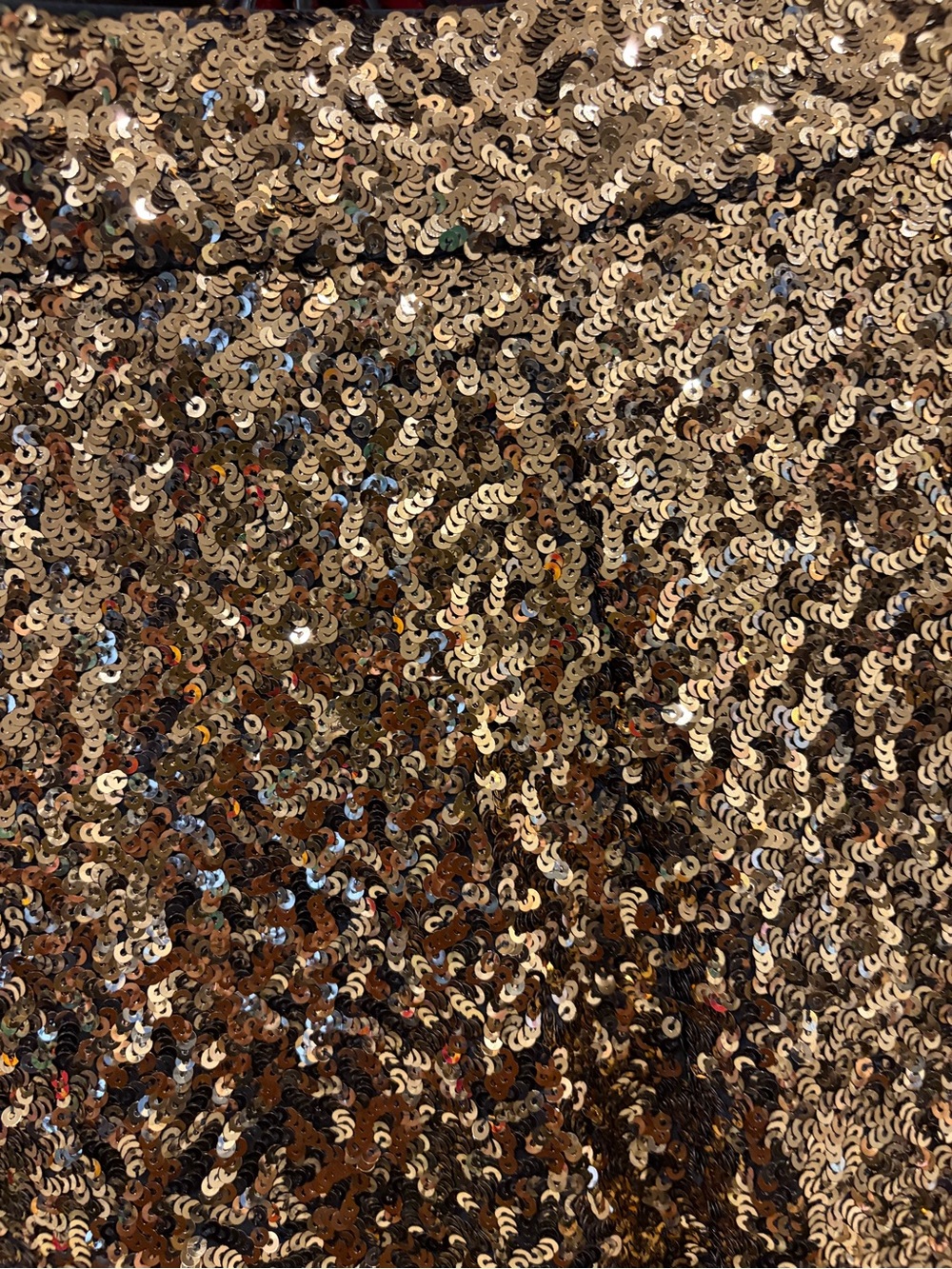 Alice + Olivia Metallic Gold Sequin Wide-Leg Pants - Picture 6 of 6